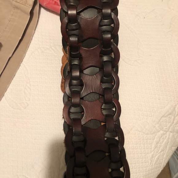 Genuine Leather Belt-Dark brown and Mahogany - Picture 3 of 3